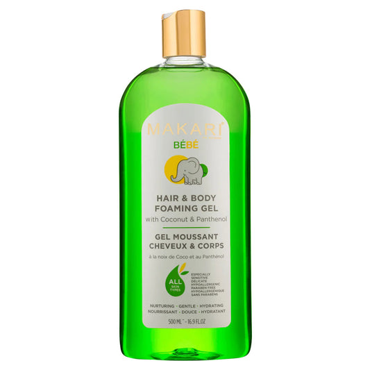 Gel mousse pour cheveux et corps de bébé