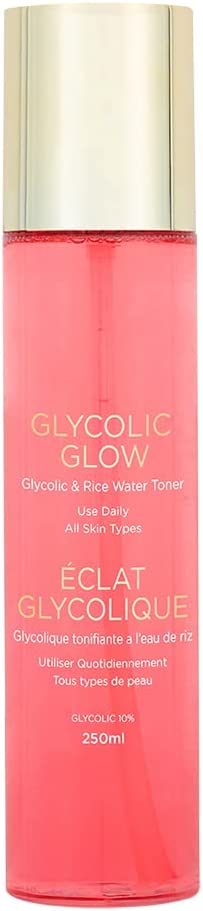 Tonique Makari à l'acide glycolique et à l'eau de riz (250 ml), spray hydratant et éclaircissant pour le visage, soin anti-âge pour teint irrégulier, rides et ridules, minimiseur de pores, hydratant pur pour le visage