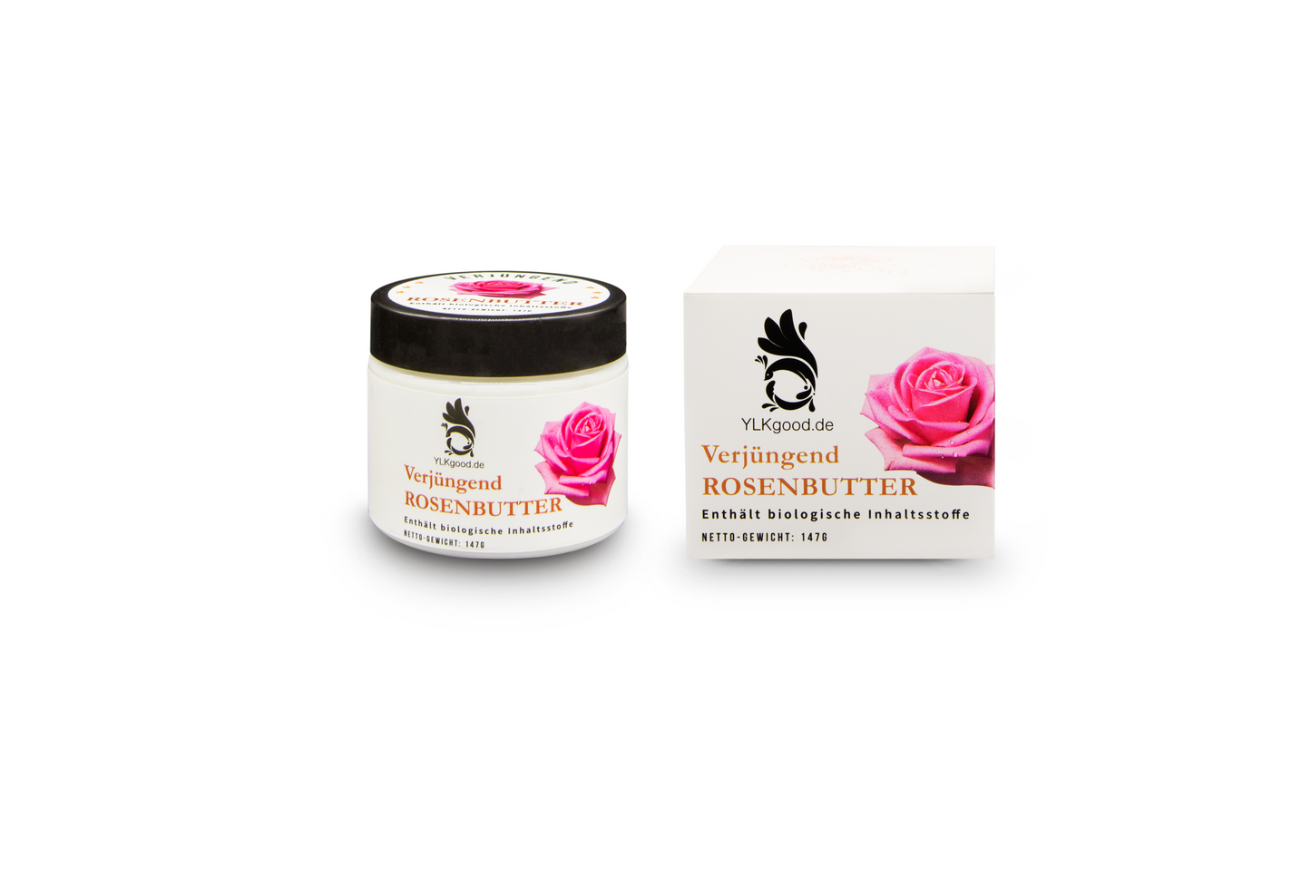 Beurre de karité naturel à l'huile de rose - 147 gr