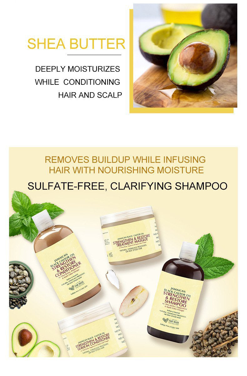Coffret de soins capillaires à l'huile de ricin noire jamaïcaine
