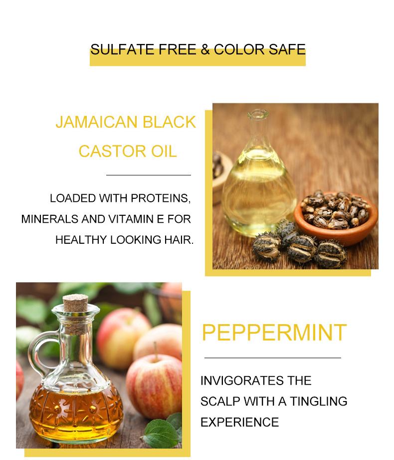Kit de soins capillaires à l'huile de ricin noire de Jamaïque - YLKgood